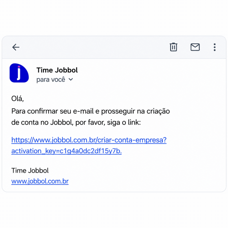 Confirmação por e-mail